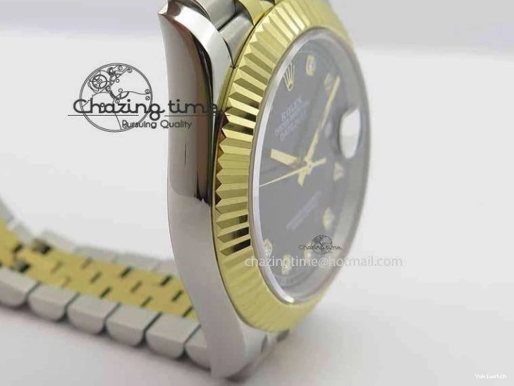 YG Best Edition Diam Maker On DateJust Black Bracelet A2813 BP SS 41mm II Dial Jubilee 0423